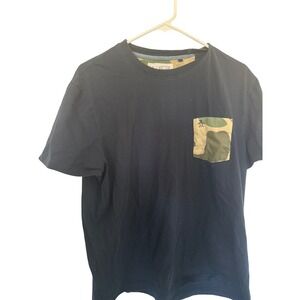 Original Penguin Men's Black Camo Pocket Crew Neck Short Sleeve T-Shirt XL